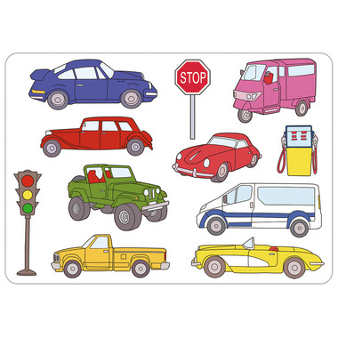 URSUS Schablonen Set 2 Cars 44100002 26.8x18.9x0.2cm 6 Stück