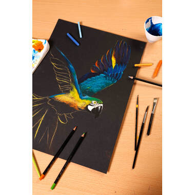 CLAIREFONTAINE Paint'On A5 975168C Noir 20 feuilles