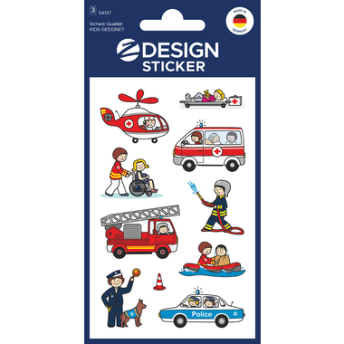 Z-DESIGN Sticker Kids 54137 Rettung 27 Stück/3 Blatt