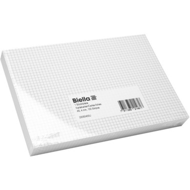 BIELLA Karteikarten kariert 4mm A5 23050400U weiss 100 Stück