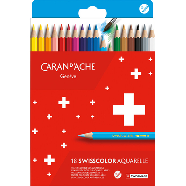 CARAN D'ACHE Crayon Swisscolor 1285.818 assortis 18 pièces