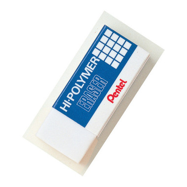 PENTEL Gomme à effac. Hi-Polymer ZEH-20 blanc 73x33x13,5mm