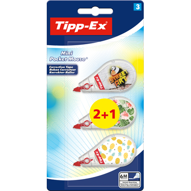 TIPP-EX Mini Pocket Mouse 8516809 Decors, ass. 3 pcs.