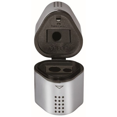 FABER-CASTELL Taille-crayon 3x GRIP 2001 183800 argent