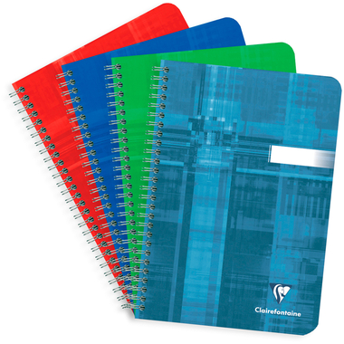 CLAIREFONTAINE Cahier spirale A5 8532C ass., quadrillé, 5mm 50 feuil.