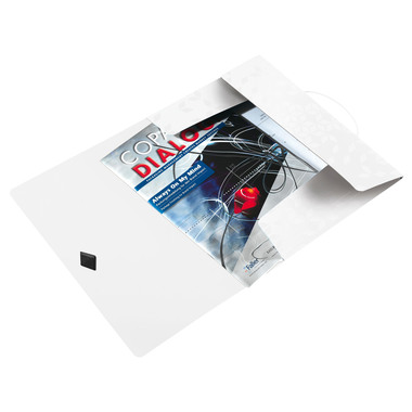 LEITZ Gummibandmappe WOW A4 4599-00-01 weiss für 150 Blatt
