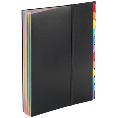 VIQUEL Organisationsmappe A4 111867 A4 36 Fächer schwarz/bunt