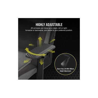 Corsair Chaise de gaming T3 Rush (2023) Gris