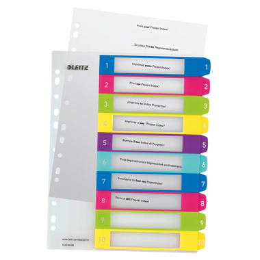 LEITZ Registro PP A4+ 12430000 multicolor 1-10