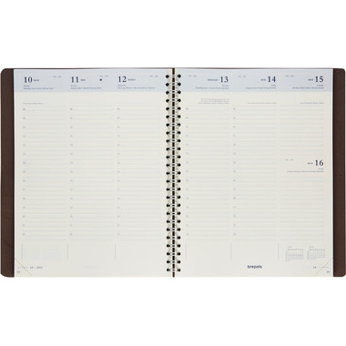 BREPOLS Agenda Timing Calvi 2026 0.136.6870 1W/2S orange 17.1x22cm