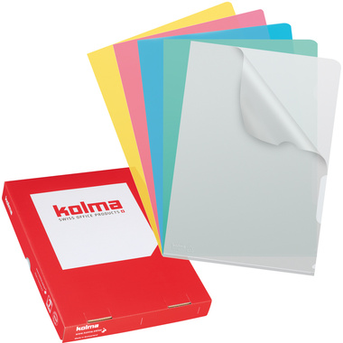 KOLMA Dossiers VISA Superstrong A4 59.464.19 couleur ass., lisse 100 pièces