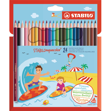 STABILO aquacolor Farb. Kids Design 16246 Etui, Farben ass. 24 Stück