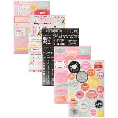 I AM CREATIVE Livre d'autocollants Happiness 4087.504 5 flls.