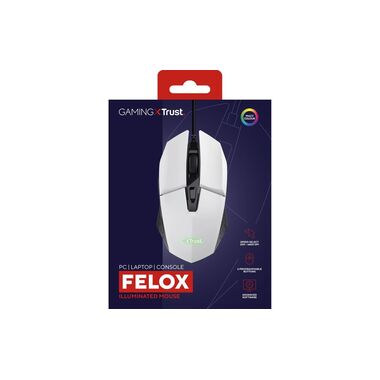Trust Gaming Mouse GXT109 Felox White