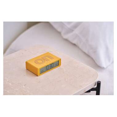 Lexon Digital Alarm Clock Flip Mini Yellow