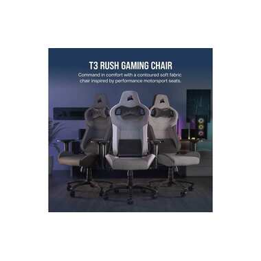 Corsair Chaise de gaming T3 Rush (2023) Gris