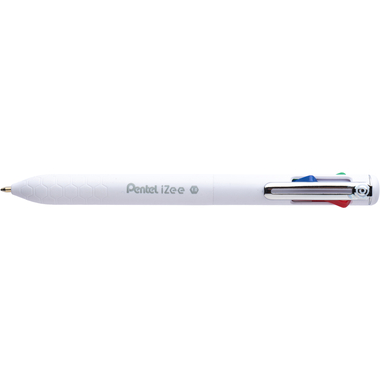 PENTEL Kugelschreiber iZee 1mm BXC470-W weiss, 4 Schriftfarben