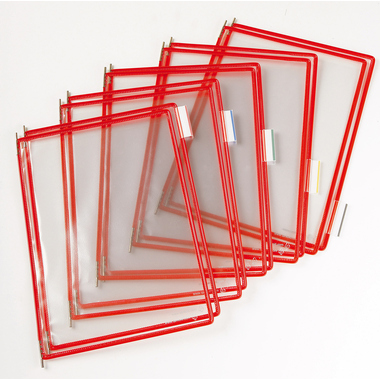 TARIFOLD Drehtaschen T-Display 114003 rot 5 Tabs 50mm 10 Stück