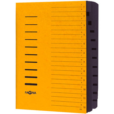 PAGNA Ordnungsmappe A4 24122/05 gelb 12 Fächer