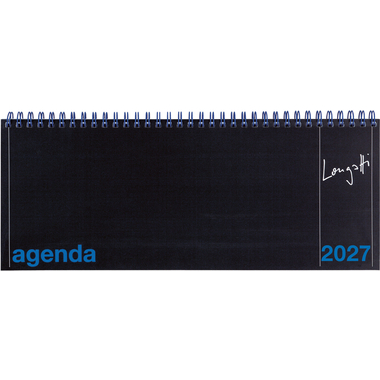 BIELLA Pultkalender Longatti 2027 886271020027U 1W/2S Wire-O sw ML 29.8x11.7cm