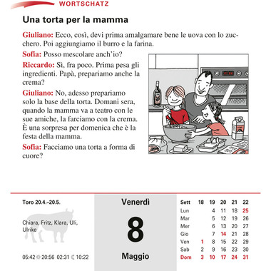 HARENBERG Abreisskalender 2026 2111000+26 Italienisch DE, IT 12.5x16cm