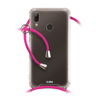 Transparent cover with neck strap for Huawei P Smart 2019