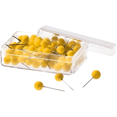 MAGNETOPLAN Aghi per bacheche 111165002 giallo , 6x19mm 100 pezzi