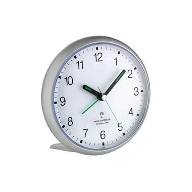 TFA Dostmann Funkwecker Silber