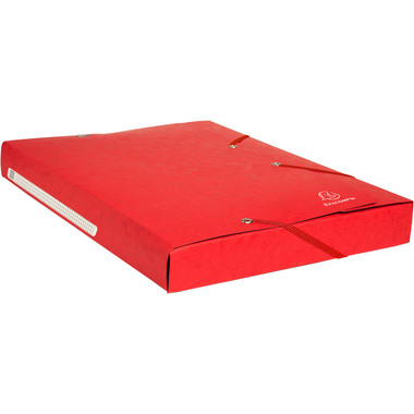 EXACOMPTA Classeur à élastique A4 55755E rouge 3 volets