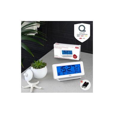 ADE Funkwecker mit Temperatur und Datumsanzeige, Weiss