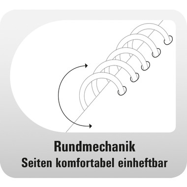 CHRONOPLAN Ringbuch Compact Mobil 50173Z.26 Vollrindleder schwarz A5