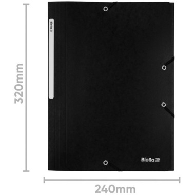 BIELLA Gummibandmappe A4 17840102U schwarz,355gm2 200 Bl.