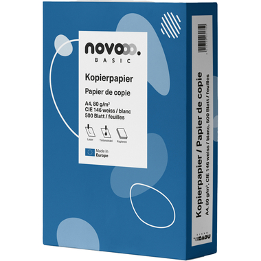 NOVOOO Carta per copie Basic A4 641908 bianco, 80g 500 fogli