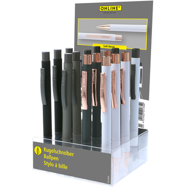 ONLINE Display Kugelschreiber M 21735/15 Soft Metal 15 Stk.