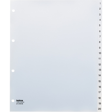 KOLMA Register Vista A4+ 21.419.00 transparent 1-20