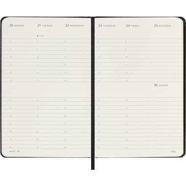 MOLESKINE Agenda Classic Pocket 2026 DHB12WV2Y26 1S/2P nero HC 9x14cm