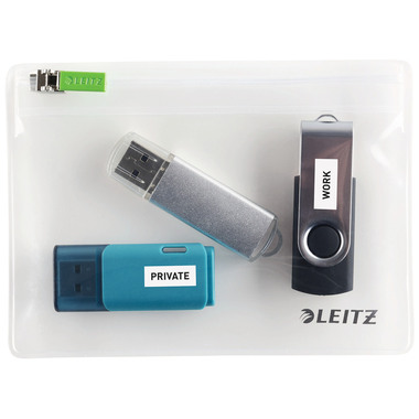 LEITZ Zip-Verschlusstasche XS 40060000 transparent 2 Stück