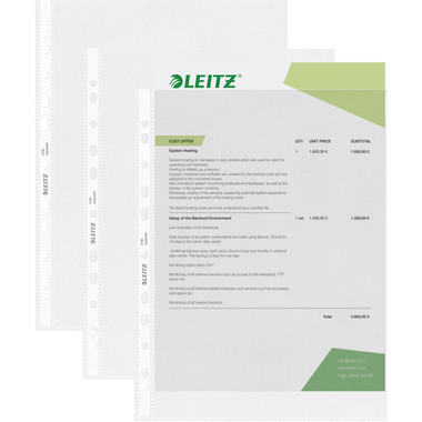 LEITZ Poches PP A4 47900000 grainée, 0,09 mm 100 pcs.