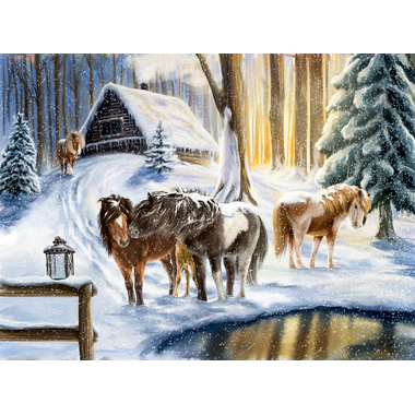 COPPENRATH Wandkalender 72644 Winterpferde