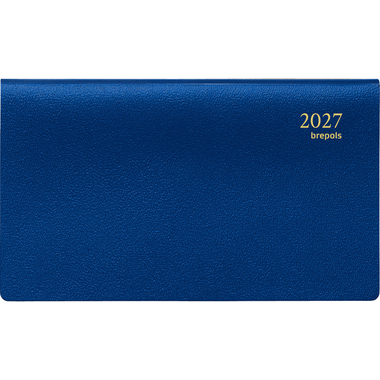 BREPOLS Agenda Omniplan Genova 2027 0.738.2051 1S/2P bleu 16x8.9cm
