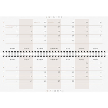 RIDOIDE Pultkalender Design Line 2027 7036311017.27 1W/2S Moon DE 29.7x10.5cm