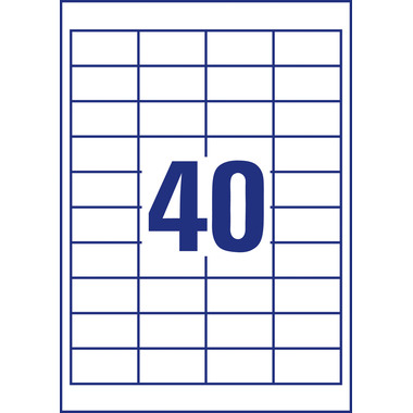 AVERY ZWECKFORM Etiquettes univers. 485x254mm 4780-65 blanc 50+15 flls.