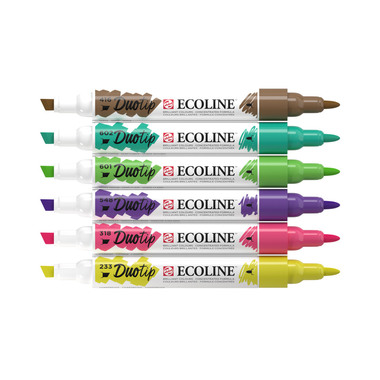 TALENS Ecoline Duotip Botanic Set 11609912 6 couleurs