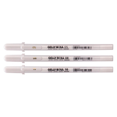 SAKURA Gelly Roll 0.3/0.4/0.5mm POXPGBWH3C White 3 Stück