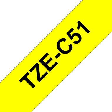 PTOUCH Ruban, lam.,fluor. noir/jaune TZe-C51 PT-540 24 mm
