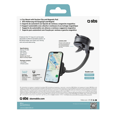 Support de voiture articulé pour téléphone pour tableau de bord | SBS