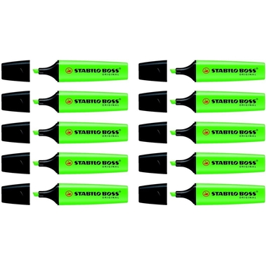 STABILO Boss Marker Original 2-5mm 70/33-10 vert 10 pcs.
