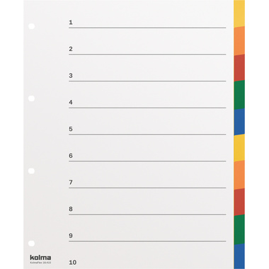 KOLMA Register KolmaFlex A4+ 18.412.20 mehrfarbig 10-teilig