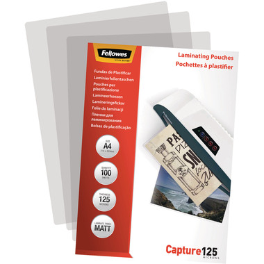 FELLOWES Laminiertasche A4 5328502 matt, 125my 100 Stk