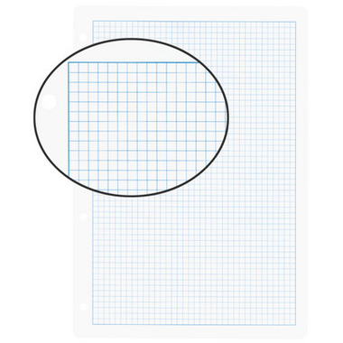 BIELLA Feuilles de rechange A4 45144400U blanc,qua.4mm,4-trous 100flls.